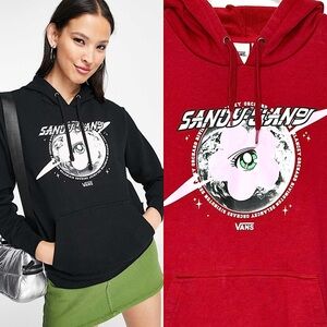 SANDY LIANG VANS 90s Graphic Print Flower Anime Eye Planet Earth Cotton Hoodie S